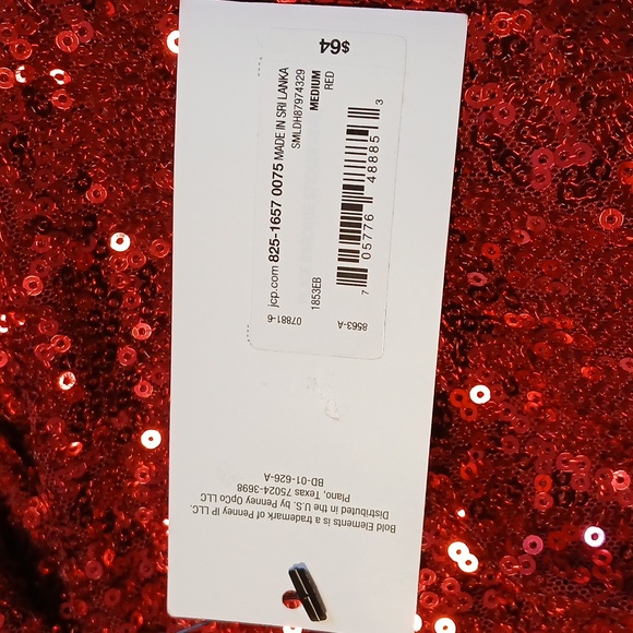 BOLD elements Sparkling Red Sequin Top - Picture 9 of 9